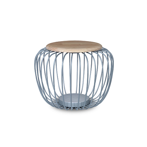 Mueble mediano hierro gris y madera c/led 7.2W